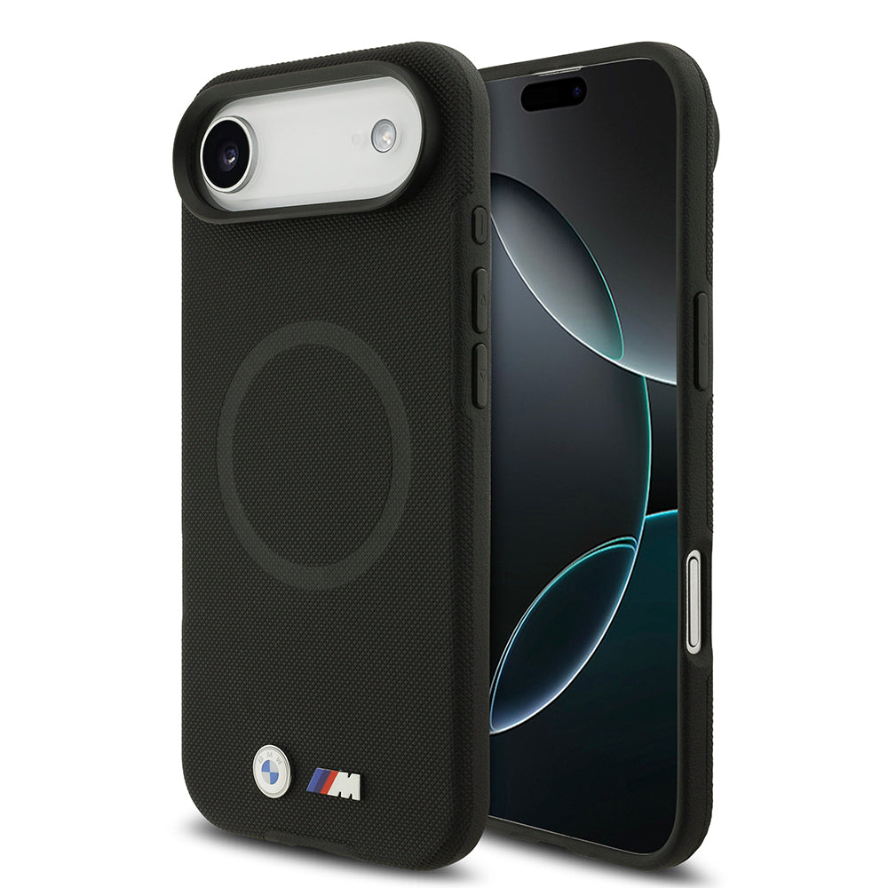 iPhone 17 Air Kılıf BMW Orijinal Lisanslı M-safe Şarj Özellikli Metal Logolu Delikli M Dizayn Deri Kılıf