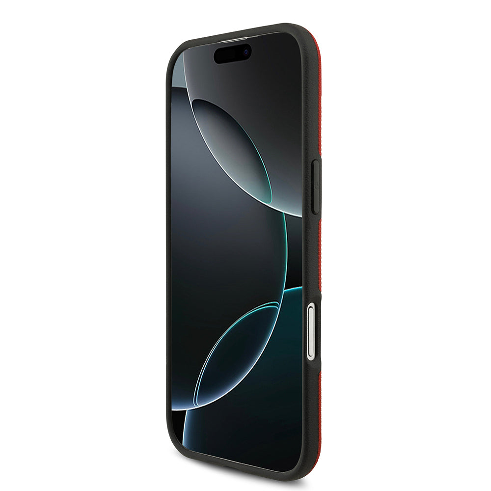 iPhone 17 Air Kılıf BMW Orijinal Lisanslı M-safe Şarj Özellikli Metal Logolu Delikli M Dizayn Deri Kılıf