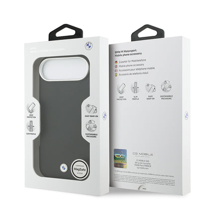 iPhone 17 Air Kılıf BMW Orijinal Lisanslı M-safe Şarj Özellikli Metal Logolu Tam Kaplama Deri Kılıf