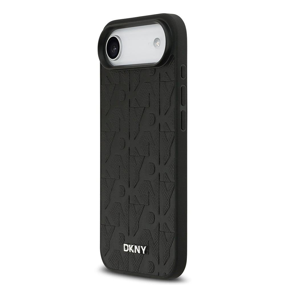 iPhone 17 Air Kılıf DKNY Orjinal Lisanslı M-safe Şarj Özellikli 3D Yazılı Grid Pattern Kılıf