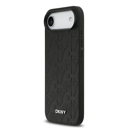 iPhone 17 Air Kılıf DKNY Orjinal Lisanslı M-safe Şarj Özellikli 3D Yazılı Grid Pattern Kılıf