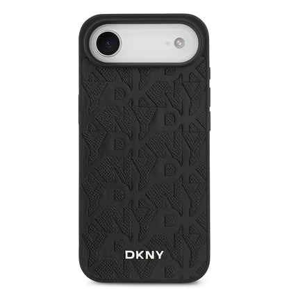 iPhone 17 Air Kılıf DKNY Orjinal Lisanslı M-safe Şarj Özellikli 3D Yazılı Grid Pattern Kılıf