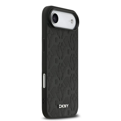 iPhone 17 Air Kılıf DKNY Orjinal Lisanslı M-safe Şarj Özellikli 3D Yazılı Grid Pattern Kılıf