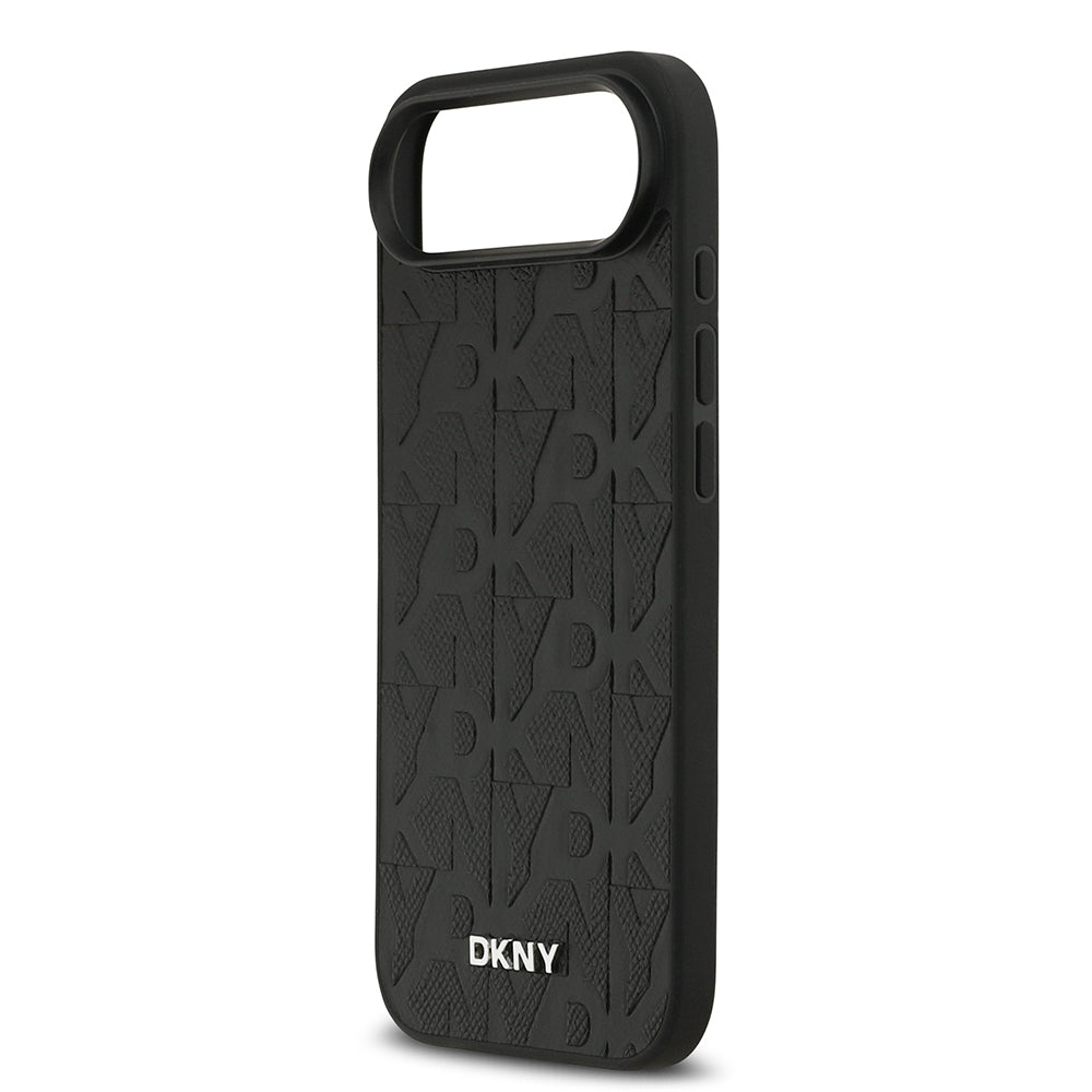iPhone 17 Air Kılıf DKNY Orjinal Lisanslı M-safe Şarj Özellikli 3D Yazılı Grid Pattern Kılıf