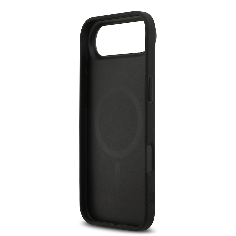 iPhone 17 Air Kılıf DKNY Orjinal Lisanslı M-safe Şarj Özellikli 3D Yazılı Grid Pattern Kılıf