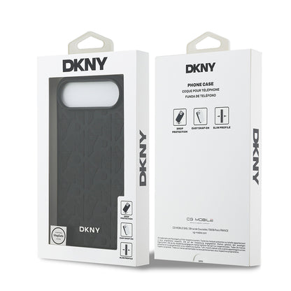 iPhone 17 Air Kılıf DKNY Orjinal Lisanslı M-safe Şarj Özellikli 3D Yazılı Grid Pattern Kılıf