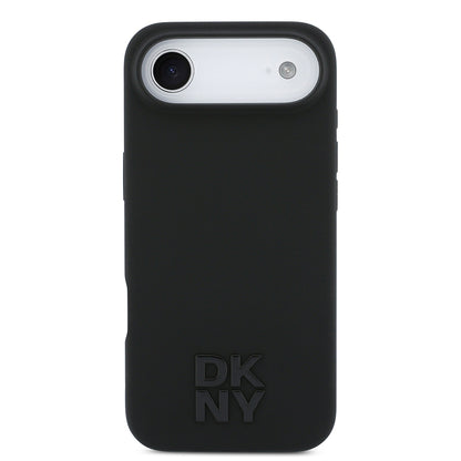 iPhone 17 Air Kılıf DKNY Orjinal Lisanslı M-safe Şarj Özellikli Metal Logolu Silikon Kılıf