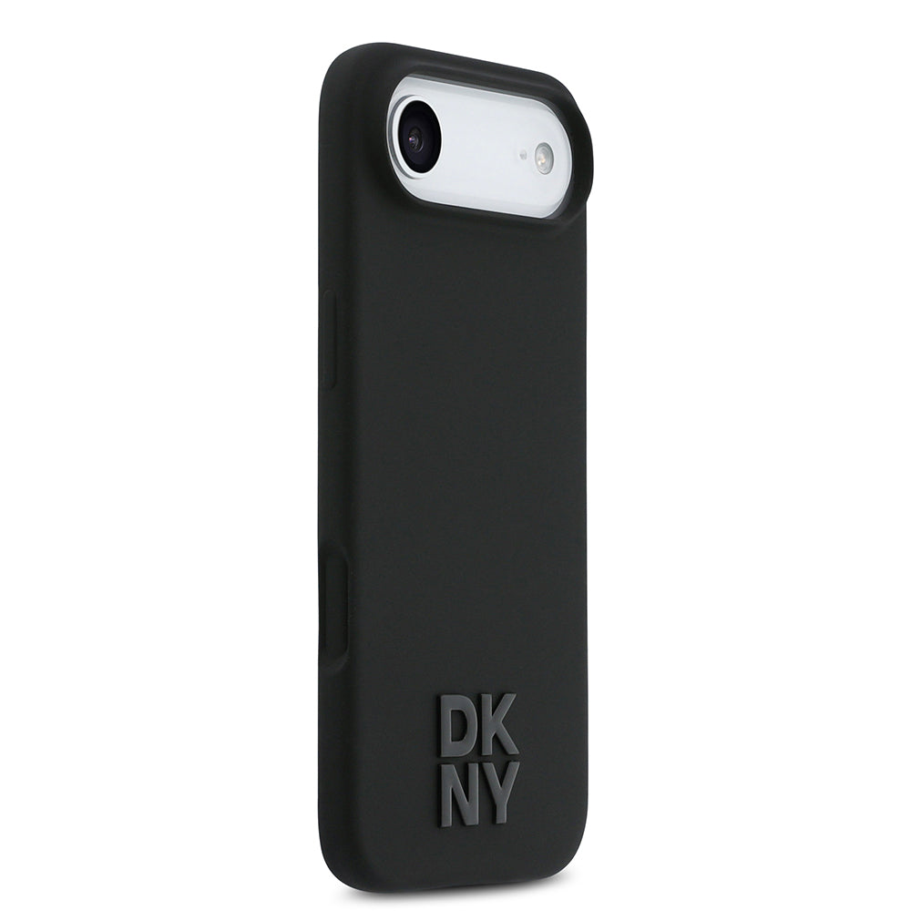 iPhone 17 Air Kılıf DKNY Orjinal Lisanslı M-safe Şarj Özellikli Metal Logolu Silikon Kılıf