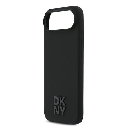 iPhone 17 Air Kılıf DKNY Orjinal Lisanslı M-safe Şarj Özellikli Metal Logolu Silikon Kılıf