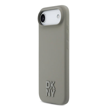 iPhone 17 Air Kılıf DKNY Orjinal Lisanslı M-safe Şarj Özellikli Metal Logolu Silikon Kılıf