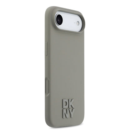 iPhone 17 Air Kılıf DKNY Orjinal Lisanslı M-safe Şarj Özellikli Metal Logolu Silikon Kılıf