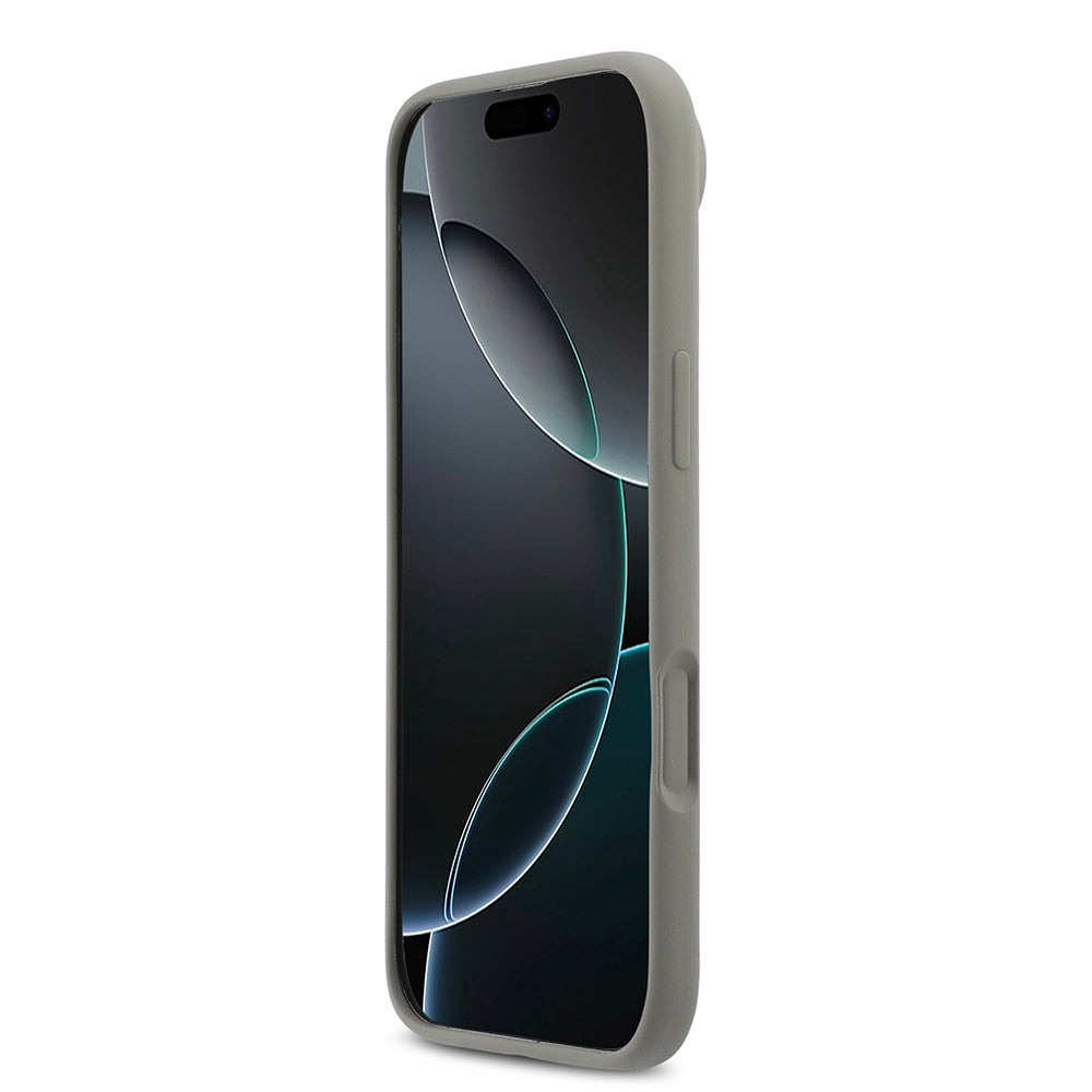 iPhone 17 Air Kılıf DKNY Orjinal Lisanslı M-safe Şarj Özellikli Metal Logolu Silikon Kılıf
