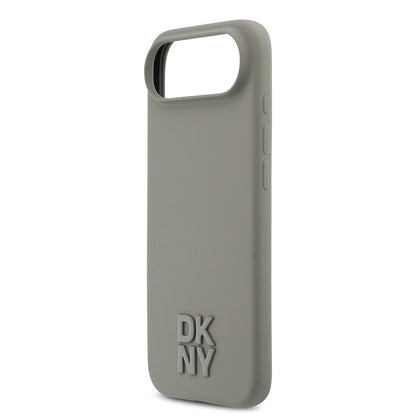 iPhone 17 Air Kılıf DKNY Orjinal Lisanslı M-safe Şarj Özellikli Metal Logolu Silikon Kılıf