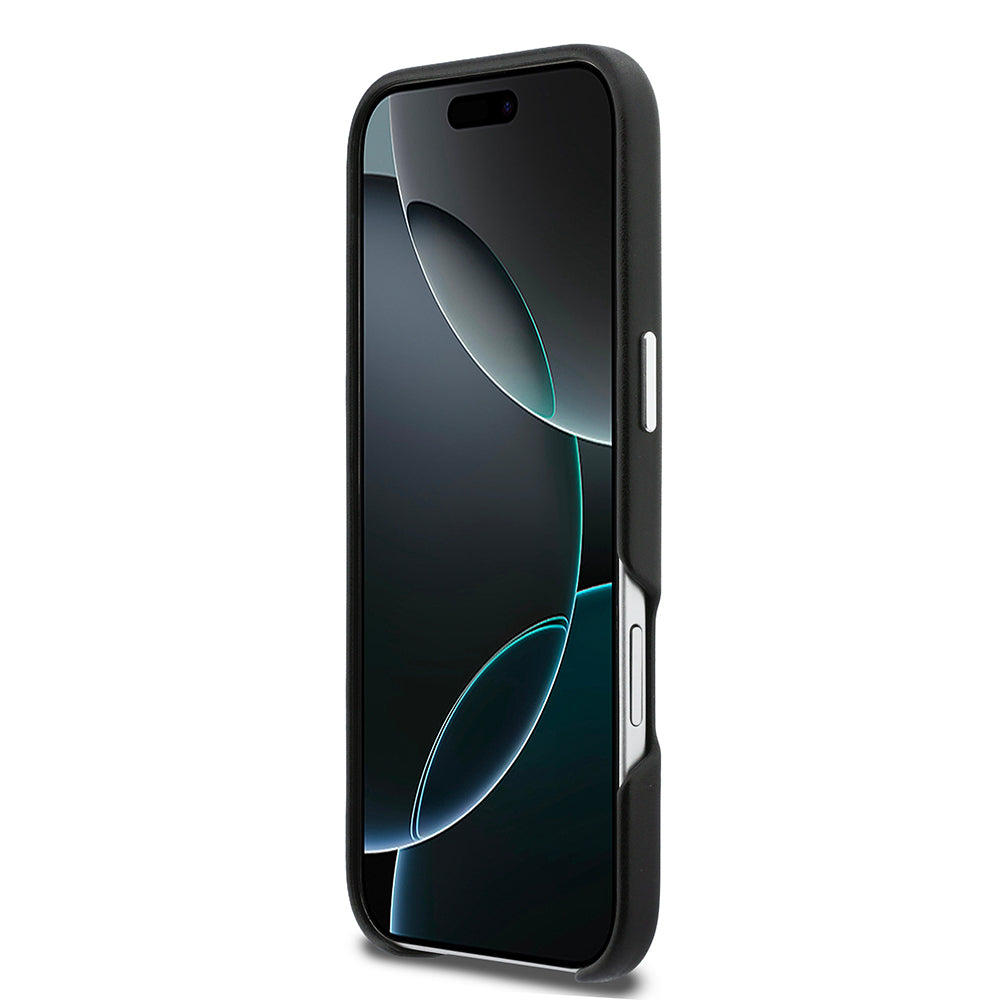 iPhone 17 Air Kılıf DKNY Orjinal Lisanslı M-safe Şarj Özellikli PU Büyük Dikey Logolu Kılıf