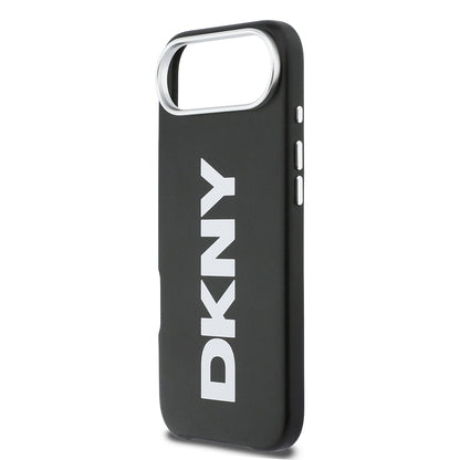 iPhone 17 Air Kılıf DKNY Orjinal Lisanslı M-safe Şarj Özellikli PU Büyük Dikey Logolu Kılıf