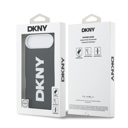 iPhone 17 Air Kılıf DKNY Orjinal Lisanslı M-safe Şarj Özellikli PU Büyük Dikey Logolu Kılıf