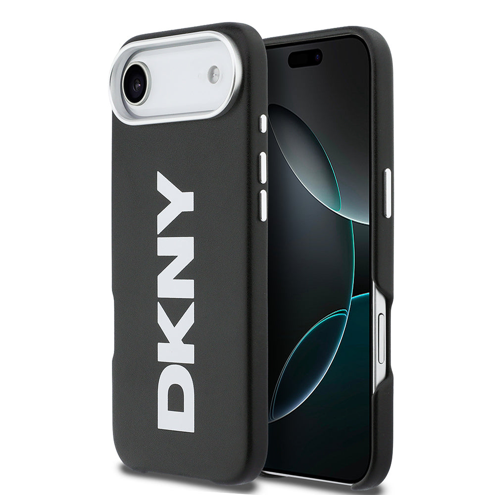 iPhone 17 Air Kılıf DKNY Orjinal Lisanslı M-safe Şarj Özellikli PU Büyük Dikey Logolu Kılıf