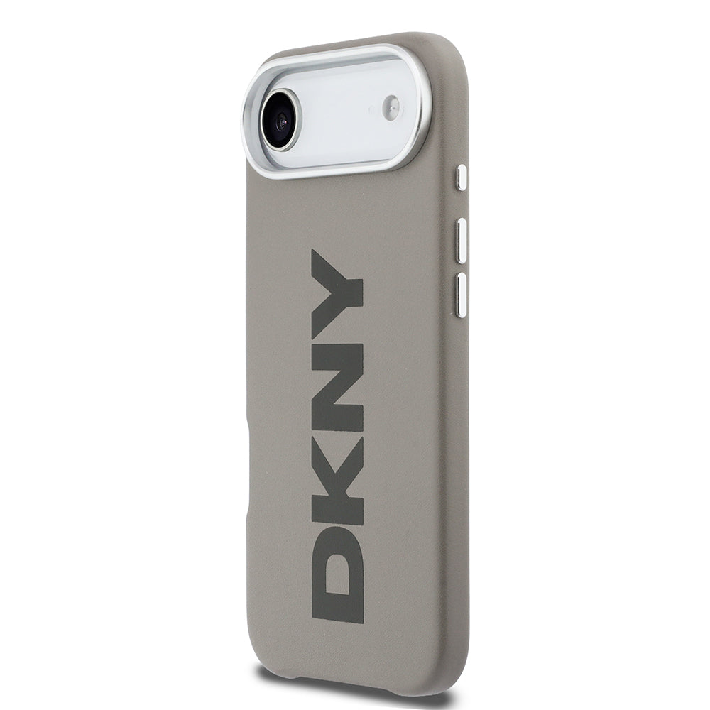 iPhone 17 Air Kılıf DKNY Orjinal Lisanslı M-safe Şarj Özellikli PU Büyük Dikey Logolu Kılıf