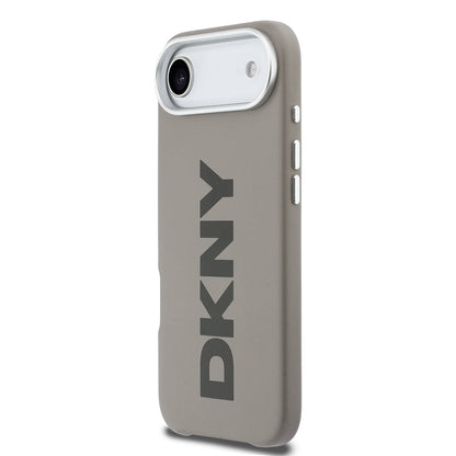 iPhone 17 Air Kılıf DKNY Orjinal Lisanslı M-safe Şarj Özellikli PU Büyük Dikey Logolu Kılıf