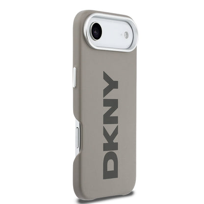 iPhone 17 Air Kılıf DKNY Orjinal Lisanslı M-safe Şarj Özellikli PU Büyük Dikey Logolu Kılıf