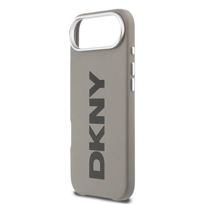iPhone 17 Air Kılıf DKNY Orjinal Lisanslı M-safe Şarj Özellikli PU Büyük Dikey Logolu Kılıf