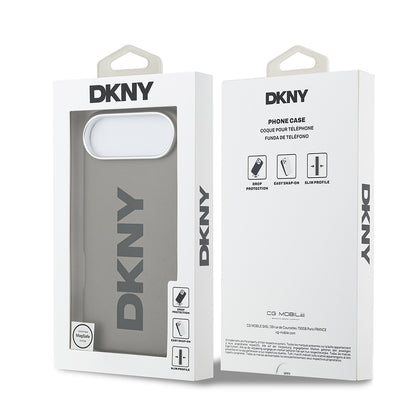 iPhone 17 Air Kılıf DKNY Orjinal Lisanslı M-safe Şarj Özellikli PU Büyük Dikey Logolu Kılıf