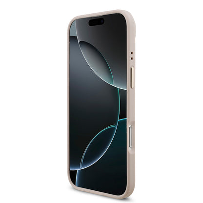 iPhone 17 Air Kılıf Guess Orijinal Lisanslı Gold Metal Kamera Çerçeveli 4G Desenli Metal Büyük 4G ve Yazı Logolu Kılıf