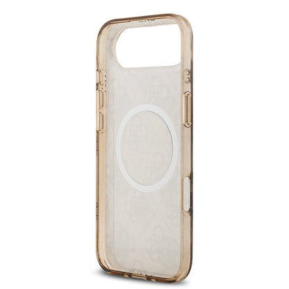 iPhone 17 Air Kılıf Guess Orijinal Lisanslı M-safe Şarj Özellikli IML Peony ve 4G Desenli Klasik Logolu Kılıf