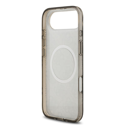 iPhone 17 Air Kılıf Guess Orijinal Lisanslı M-safe Şarj Özellikli IML Peony ve 4G Desenli Klasik Logolu Kılıf