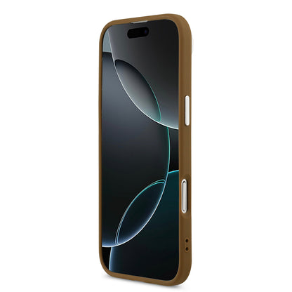 iPhone 17 Air Kılıf Guess Orijinal Lisanslı M-safe Şarj Özellikli PU Deri Metal Kamera Çerçeveli Üçgen Logolu Kılıf