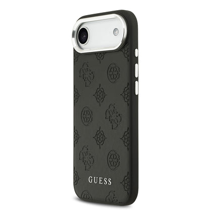 iPhone 17 Air Kılıf Guess Orijinal Lisanslı M-safe Şarj Özellikli Sıcak Baskılı Klasik Yazı Logolu PU Deri Peony Kılıf