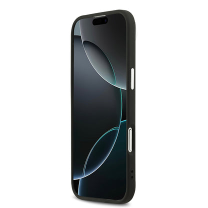 iPhone 17 Air Kılıf Guess Orijinal Lisanslı M-safe Şarj Özellikli Sıcak Baskılı Klasik Yazı Logolu PU Deri Peony Kılıf