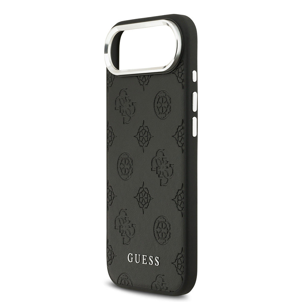 iPhone 17 Air Kılıf Guess Orijinal Lisanslı M-safe Şarj Özellikli Sıcak Baskılı Klasik Yazı Logolu PU Deri Peony Kılıf