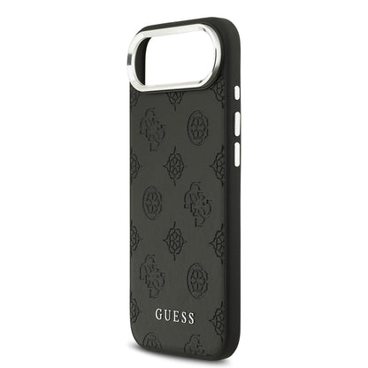 iPhone 17 Air Kılıf Guess Orijinal Lisanslı M-safe Şarj Özellikli Sıcak Baskılı Klasik Yazı Logolu PU Deri Peony Kılıf