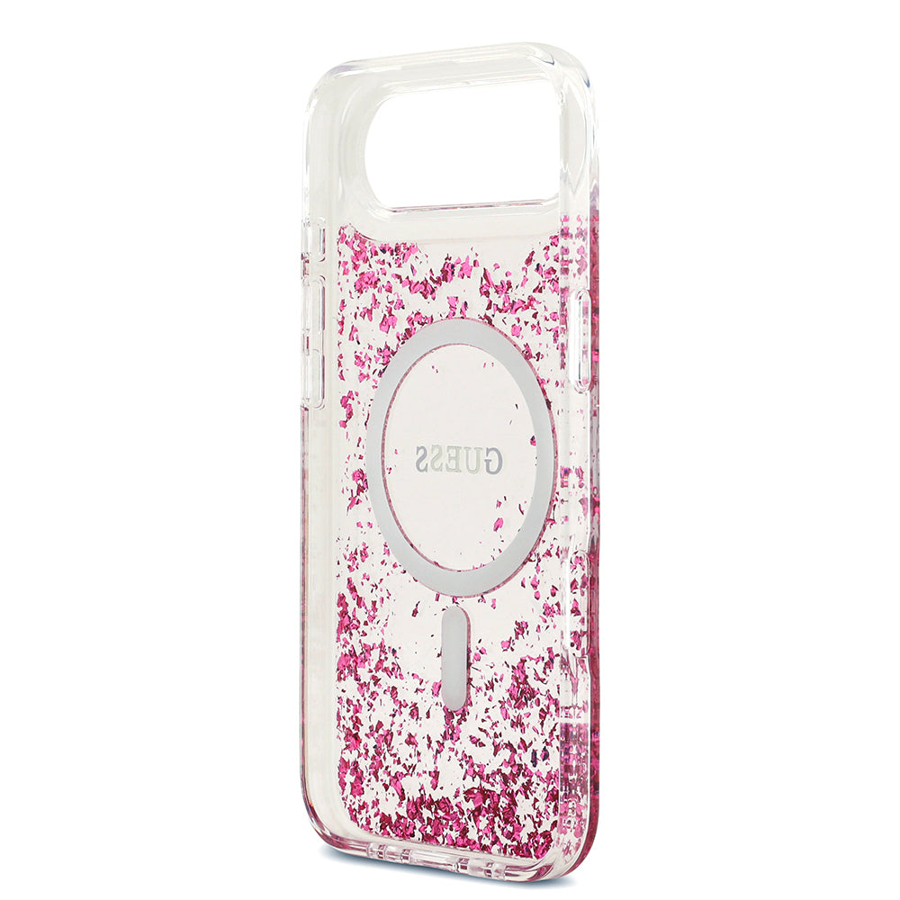 iPhone 17 Air Kılıf Guess Orijinal Lisanslı M-safe Şarj Özellikli Transparan Resin Bottom Kılıf
