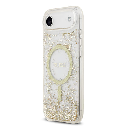 iPhone 17 Air Kılıf Guess Orijinal Lisanslı M-safe Şarj Özellikli Transparan Resin Bottom Kılıf