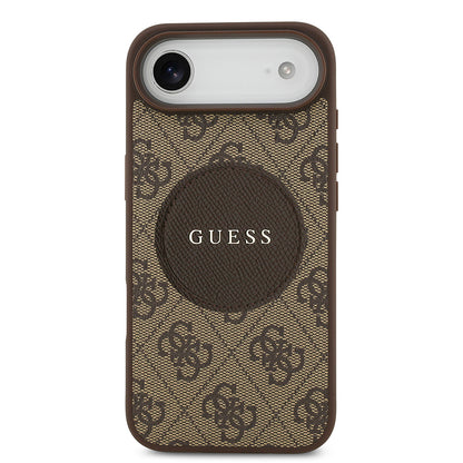 iPhone 17 Air Kılıf Guess Orijinal Lisanslı M-safe Şarj Özellikli Yazı Logolu Circle Classic Kılıf