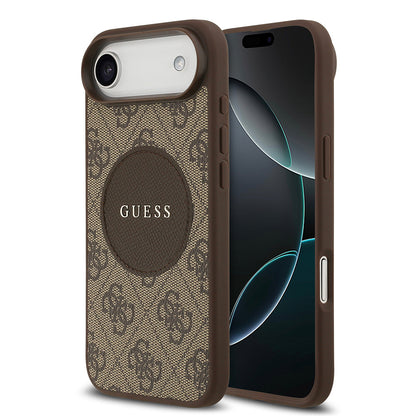 iPhone 17 Air Kılıf Guess Orijinal Lisanslı M-safe Şarj Özellikli Yazı Logolu Circle Classic Kılıf