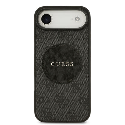 iPhone 17 Air Kılıf Guess Orijinal Lisanslı M-safe Şarj Özellikli Yazı Logolu Circle Classic Kılıf