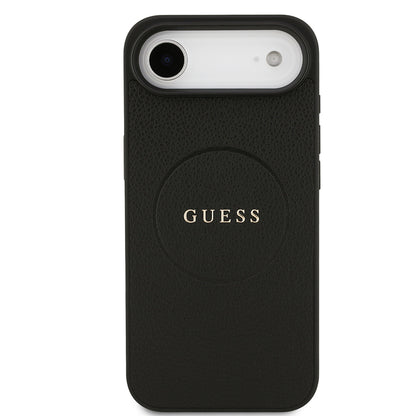 iPhone 17 Air Kılıf Guess Orijinal Lisanslı M-safe Şarj Özellikli Yazı Logolu PU Deri Kılıf