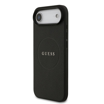 iPhone 17 Air Kılıf Guess Orijinal Lisanslı M-safe Şarj Özellikli Yazı Logolu PU Deri Kılıf