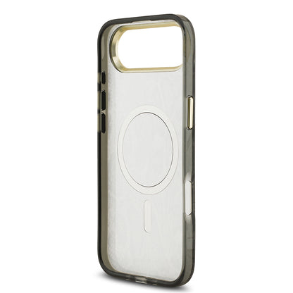 iPhone 17 Air Kılıf Guess Orijinal Lisanslı M-safe Şarj Özellikli Yazı Logolu Python Desenli Kılıf