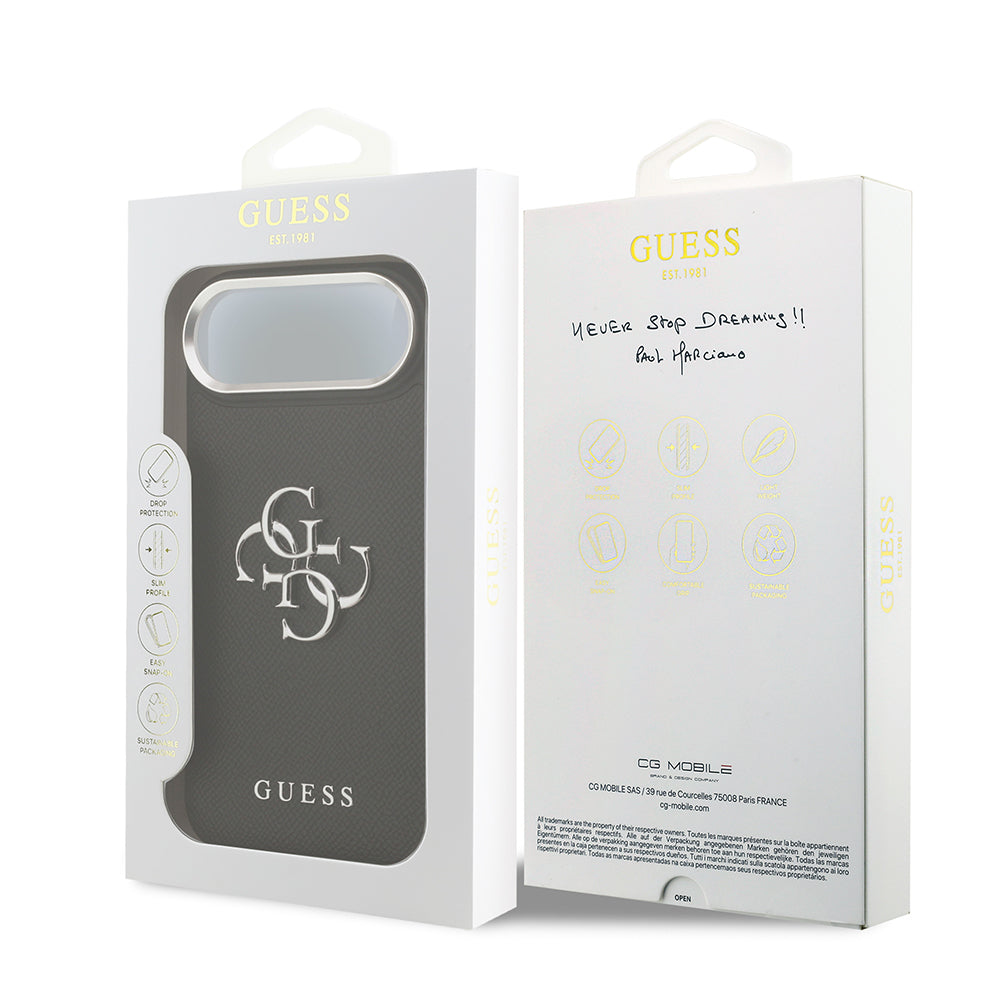 iPhone 17 Air Kılıf Guess Orijinal Lisanslı PU Deri 4G Büyük Metal Logo Dizaynlı Kılıf