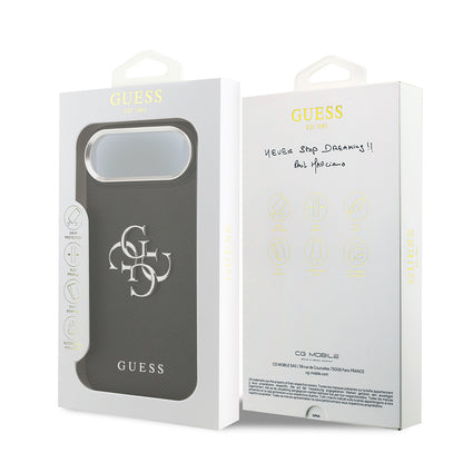 iPhone 17 Air Kılıf Guess Orijinal Lisanslı PU Deri 4G Büyük Metal Logo Dizaynlı Kılıf