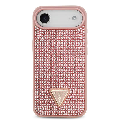 iPhone 17 Air Kılıf Guess Orijinal Lisanslı Taşlı Arka Yüzey Üçgen Logolu Kılıf