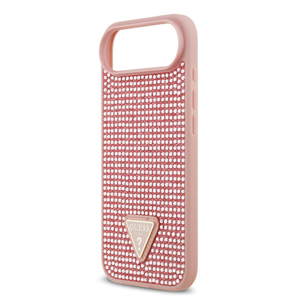 iPhone 17 Air Kılıf Guess Orijinal Lisanslı Taşlı Arka Yüzey Üçgen Logolu Kılıf