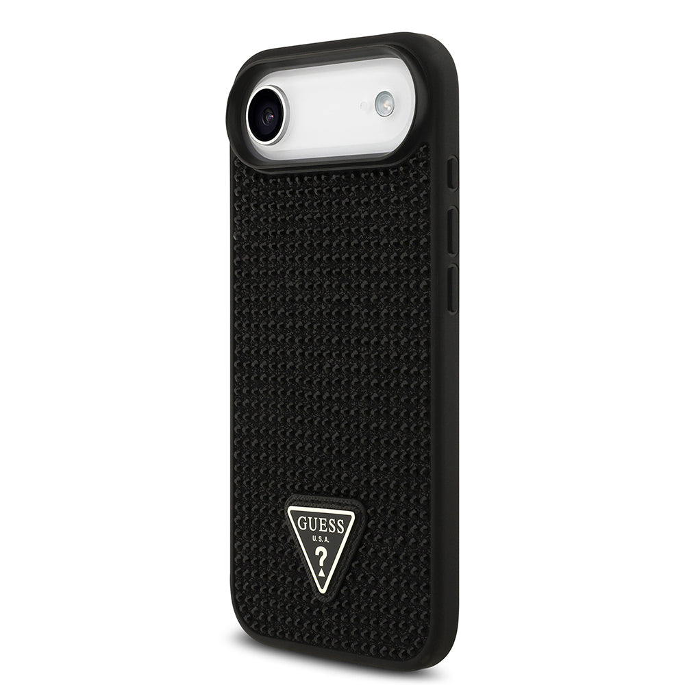 iPhone 17 Air Kılıf Guess Orijinal Lisanslı Taşlı Arka Yüzey Üçgen Logolu Kılıf