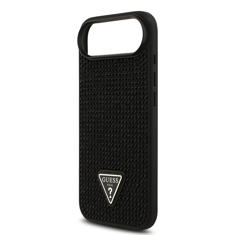 iPhone 17 Air Kılıf Guess Orijinal Lisanslı Taşlı Arka Yüzey Üçgen Logolu Kılıf