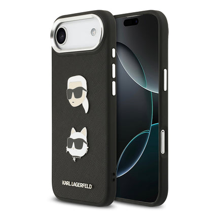 iPhone 17 Air Kılıf Karl Lagerfeld Orijinal Lisanslı Metal Logolu K&C Heads Pin Kılıf