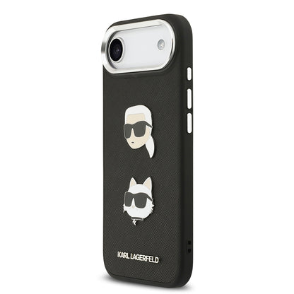 iPhone 17 Air Kılıf Karl Lagerfeld Orijinal Lisanslı Metal Logolu K&C Heads Pin Kılıf